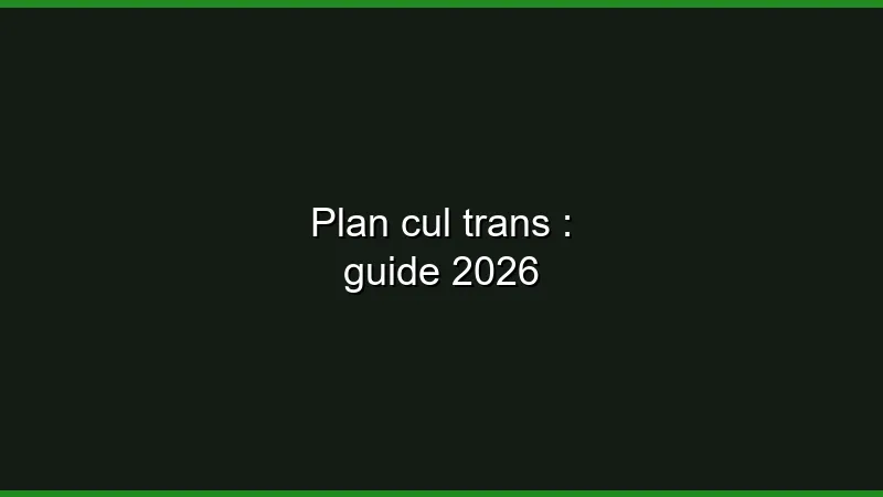 Plan cul trans : guide 2026